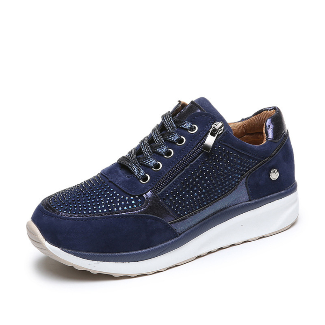 Dam sneakers med sidodragkedja
