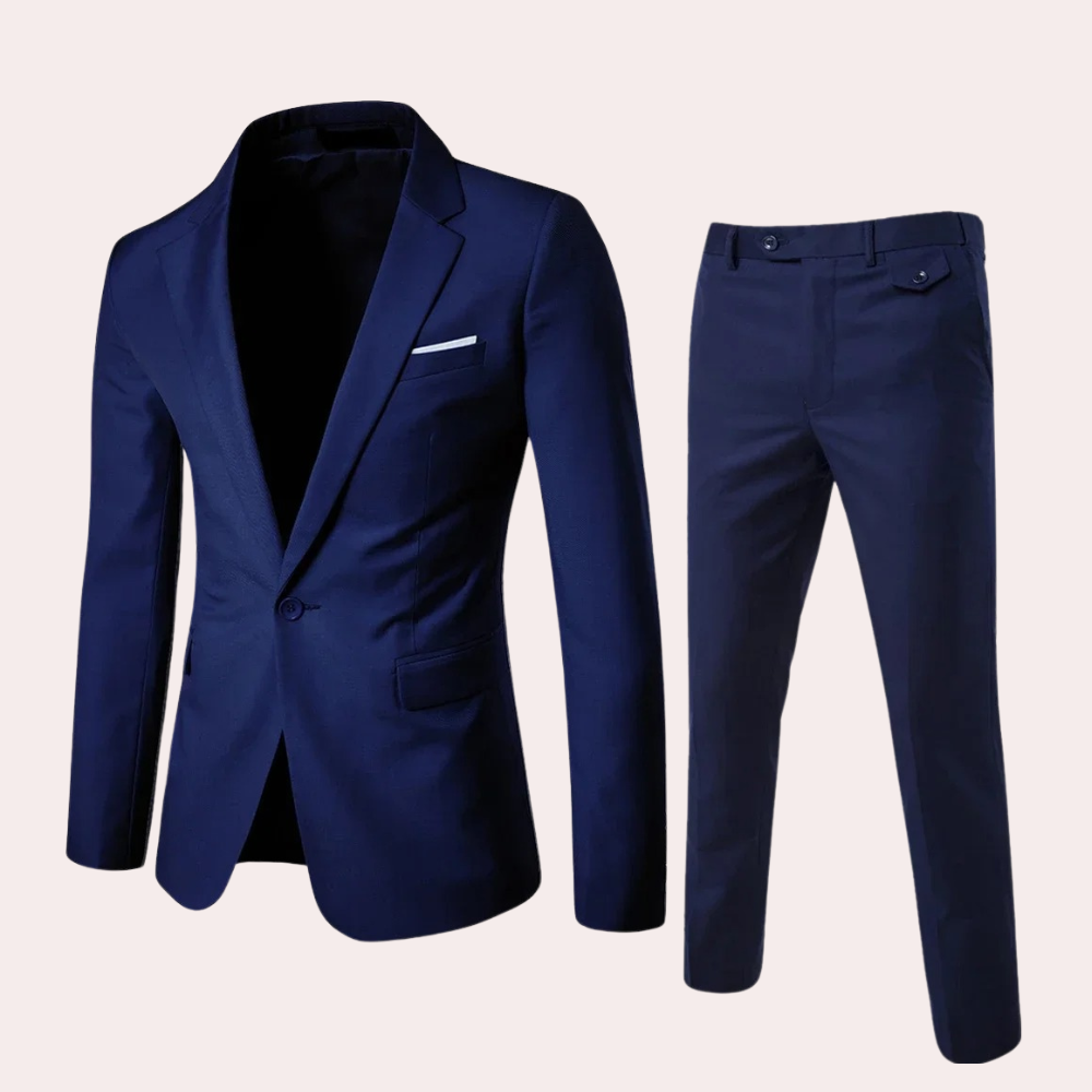 Herr kostymset med blazer & byxor | Smal passform & elegant