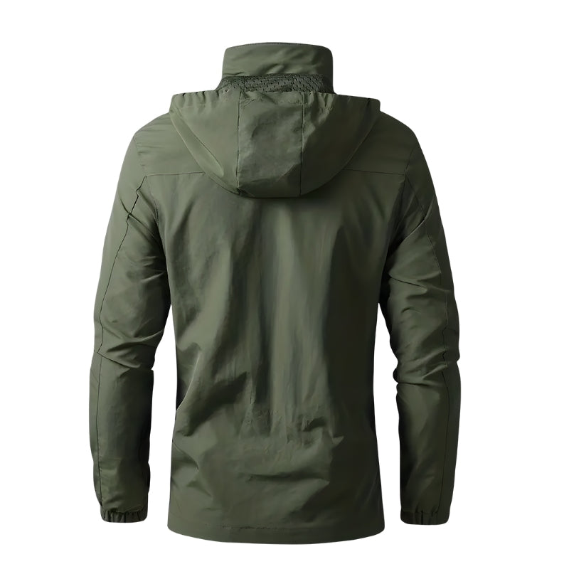 Herrjacka för Utomhusbruk med Hög Krage och Avtagbar Huv