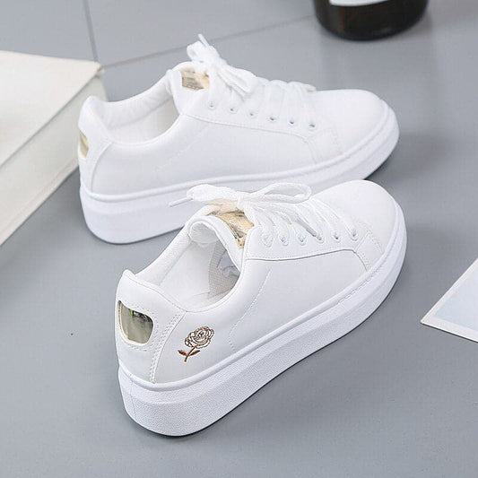 Sneakers av hög kvalitet med Aircushion-sula och rosentryck
