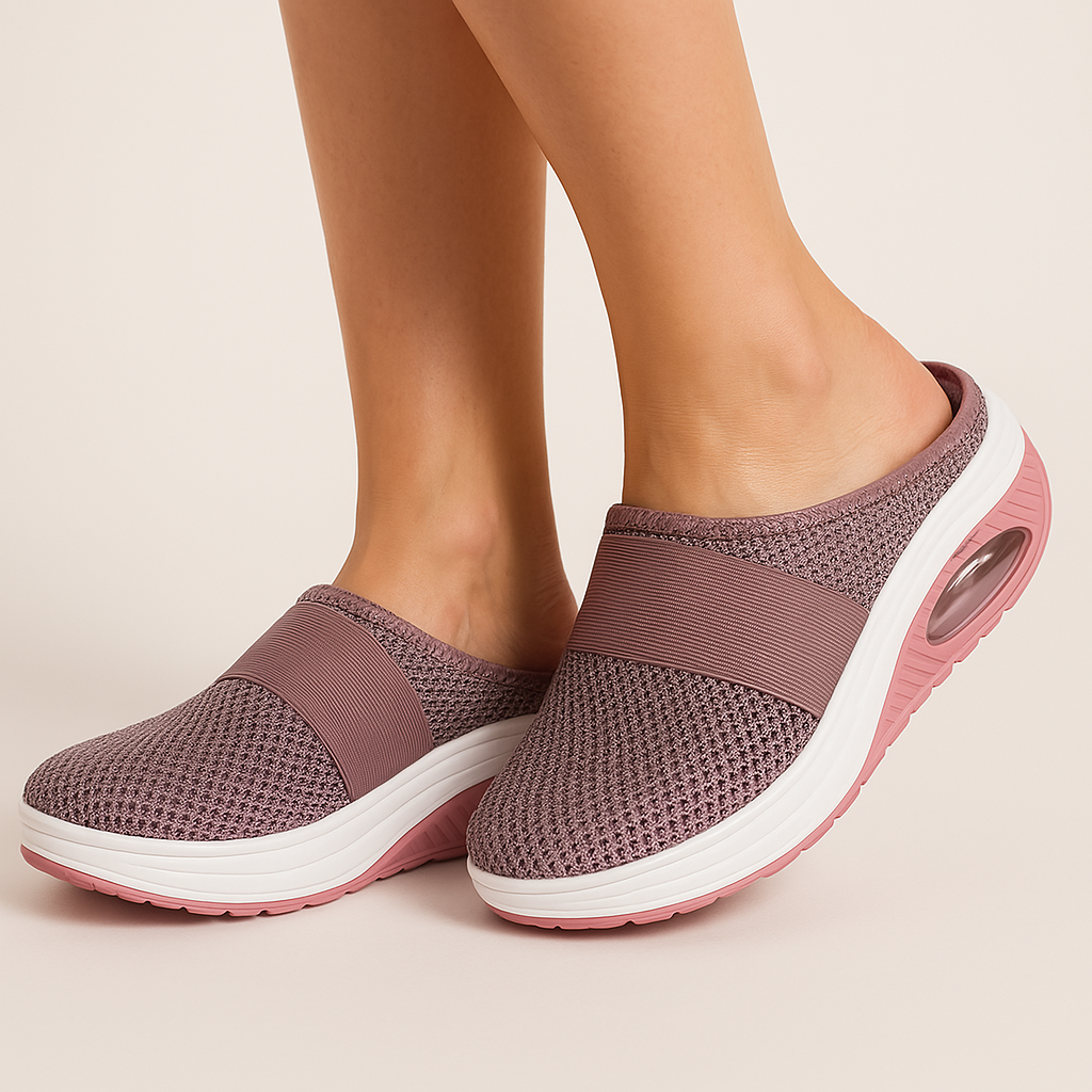 Dam sneakers med mesh & sula med luftkammare