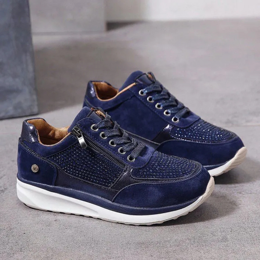 Dam sneakers med sidodragkedja