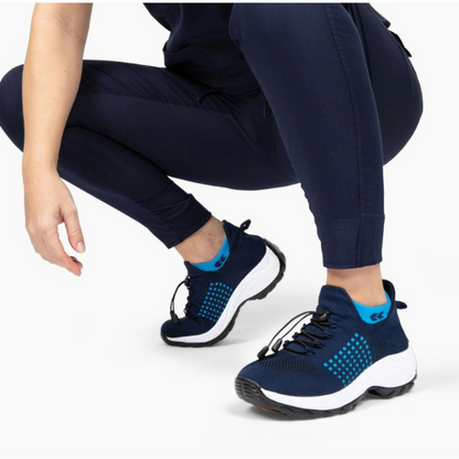 Dam sneakers med stretchtyg & gummisula
