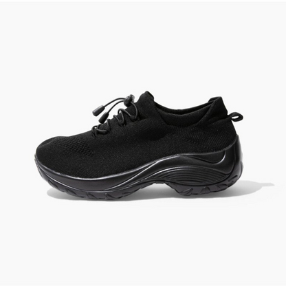 Dam sneakers med stretchtyg & gummisula
