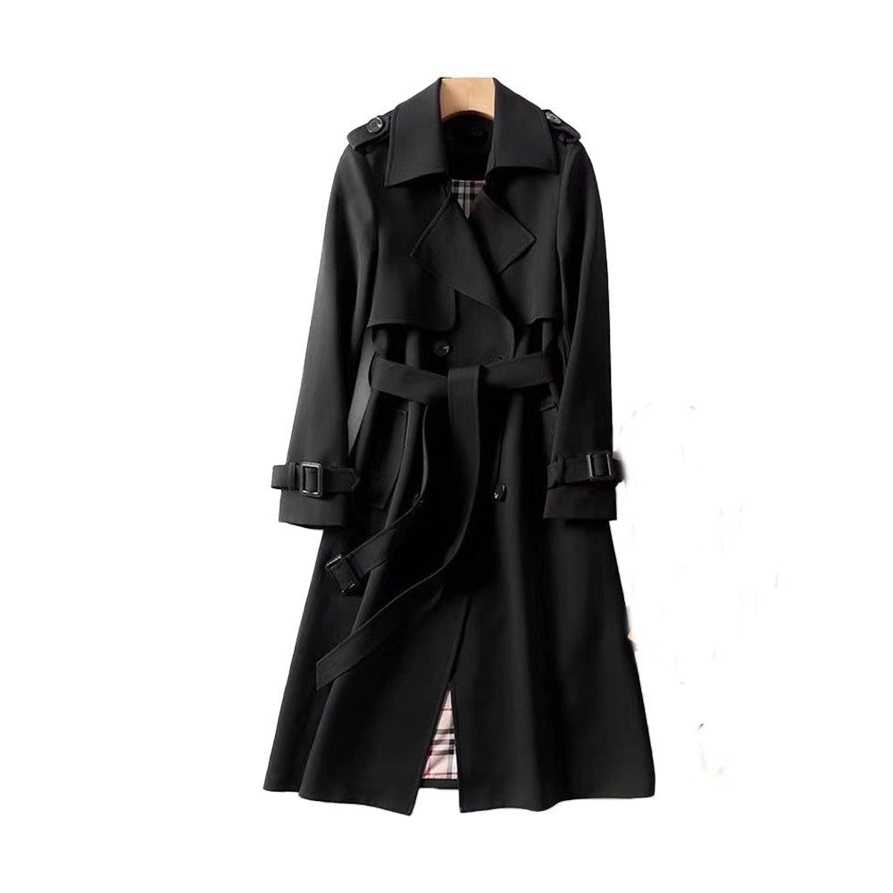 Dam trenchcoat | Klassisk dubbelknäppt utformning