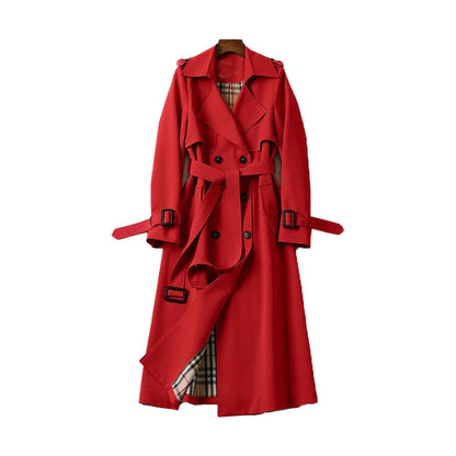 Dam trenchcoat | Klassisk dubbelknäppt utformning