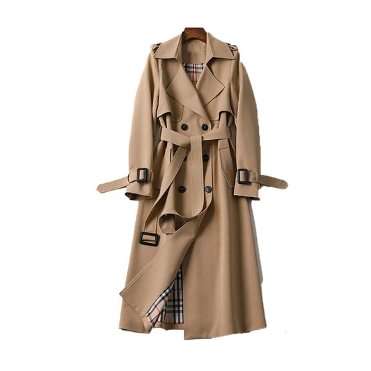 Dam trenchcoat | Klassisk dubbelknäppt utformning