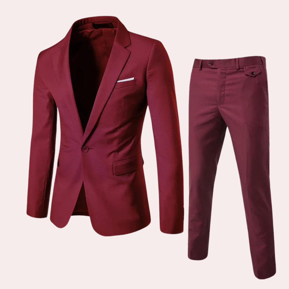 Herr kostymset med blazer & byxor | Smal passform & elegant